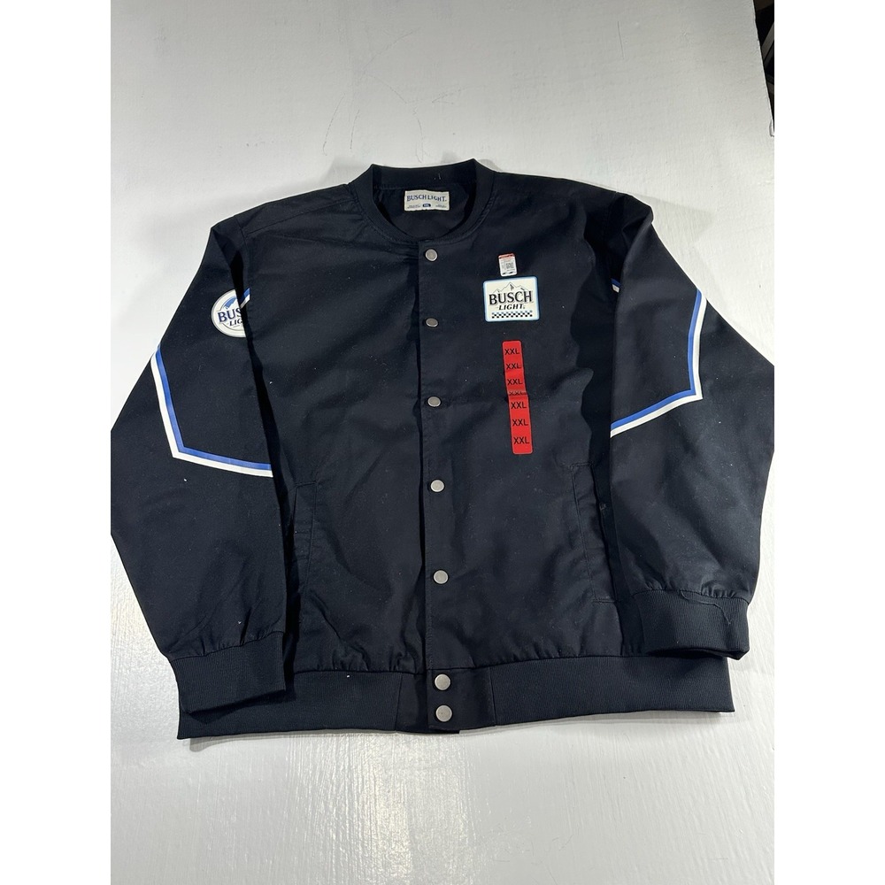 Anheuser-Busch Busch Light Men's Size 2XL Black Snap Jacket New With Tags NWT